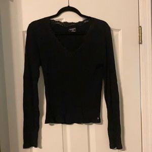 Black long sleeve Ralph Lauren top